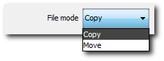 File mode combobox File mode combobox