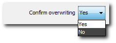 Confirm overwriting combobox Confirm overwriting combobox