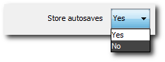 Store autosaves combobox Store autosaves combobox